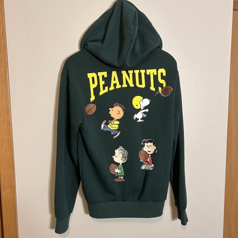 Aeropostale Peanuts Snoopy Green Zip-Up Hoodie Women's Extra Small
